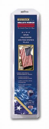 2 1/2'x4' Polyester U.S. Flag ( 6 pack ) - Retail Packaging