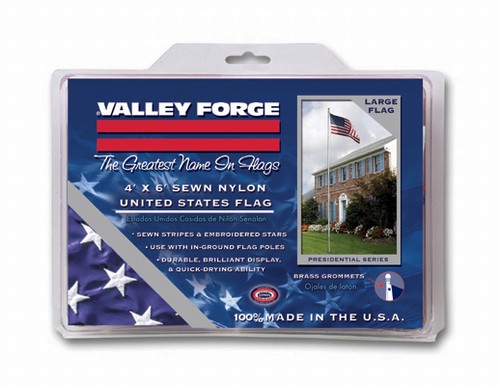 Perma-Nyl 4'x6' Nylon U.S. Flag - Retail Packaging (minimum order 6) US4PN