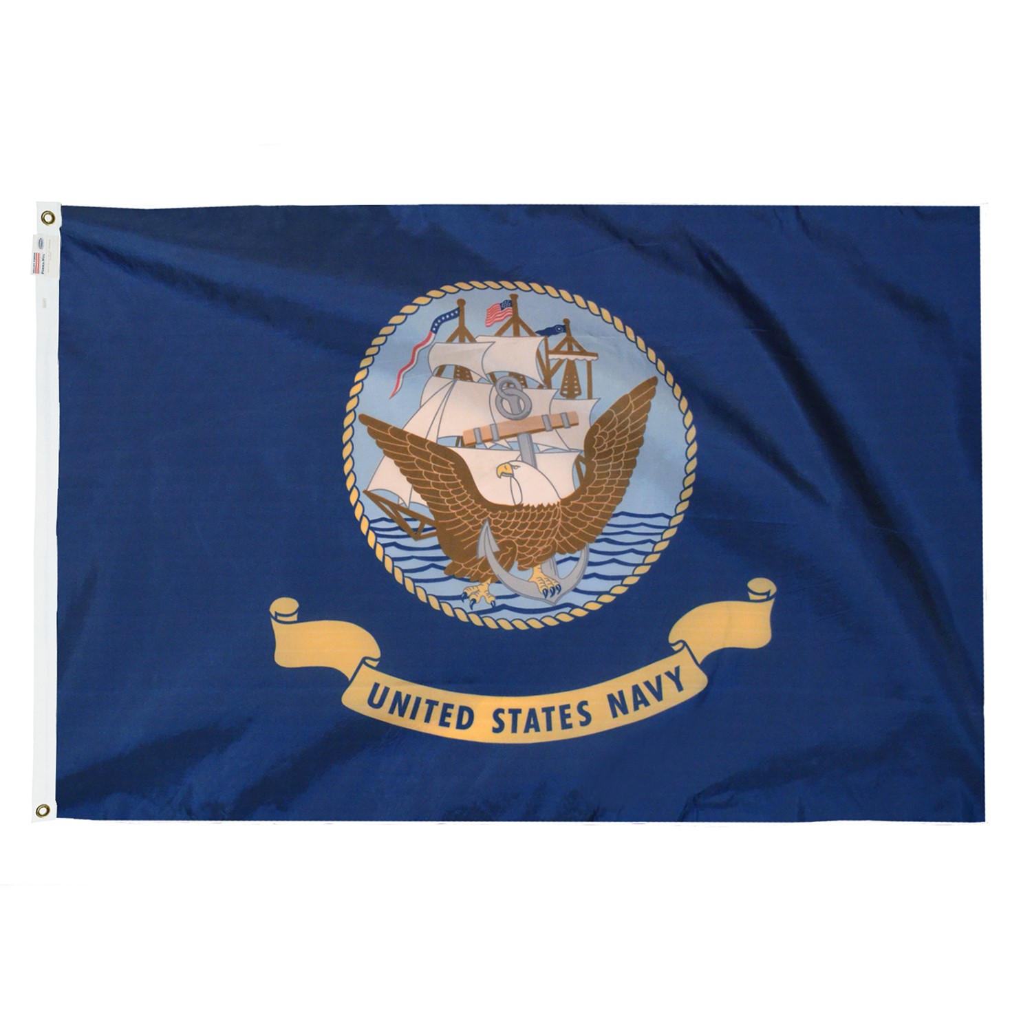 Perma-Nyl 3'x5' Nylon Navy Flag