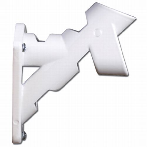 1 Inch White Cast Aluminum Bracket - Retail Packaging 60752