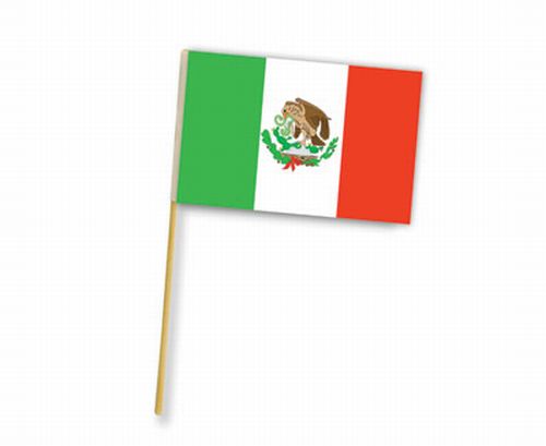 12x18 Inch Mexico Stick Flag Display MXP12D