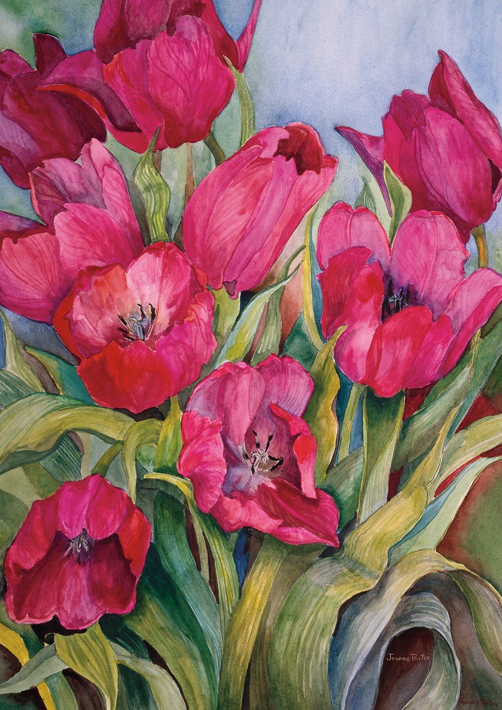 Toland Home Garden Watercolor Tulips House Flag 2810337