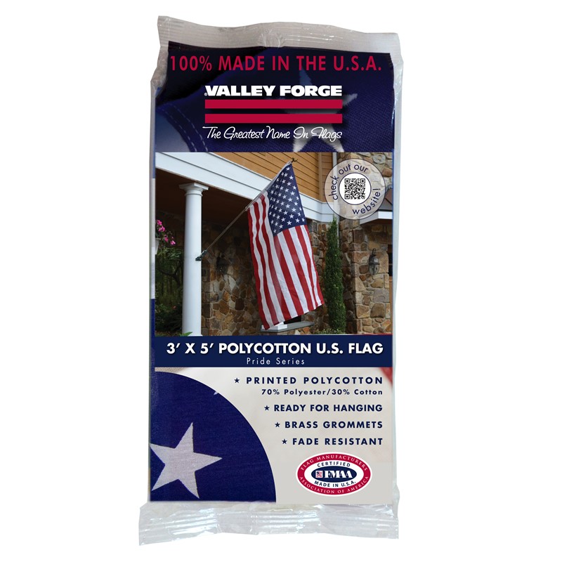 3'x5' U.S. Flag ( 6 pack ) - Retail Packaging