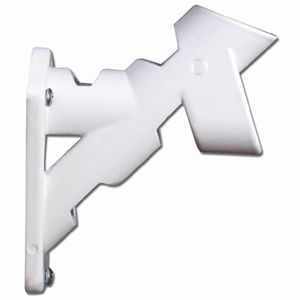 1 Inch White Cast Aluminum Bracket - Retail Packaging 60752