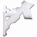 1 Inch White Cast Aluminum Bracket - Retail Packaging