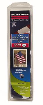 2.5'x4' Cotton U.S. Flag - Retail Packaging (minimum order 6)